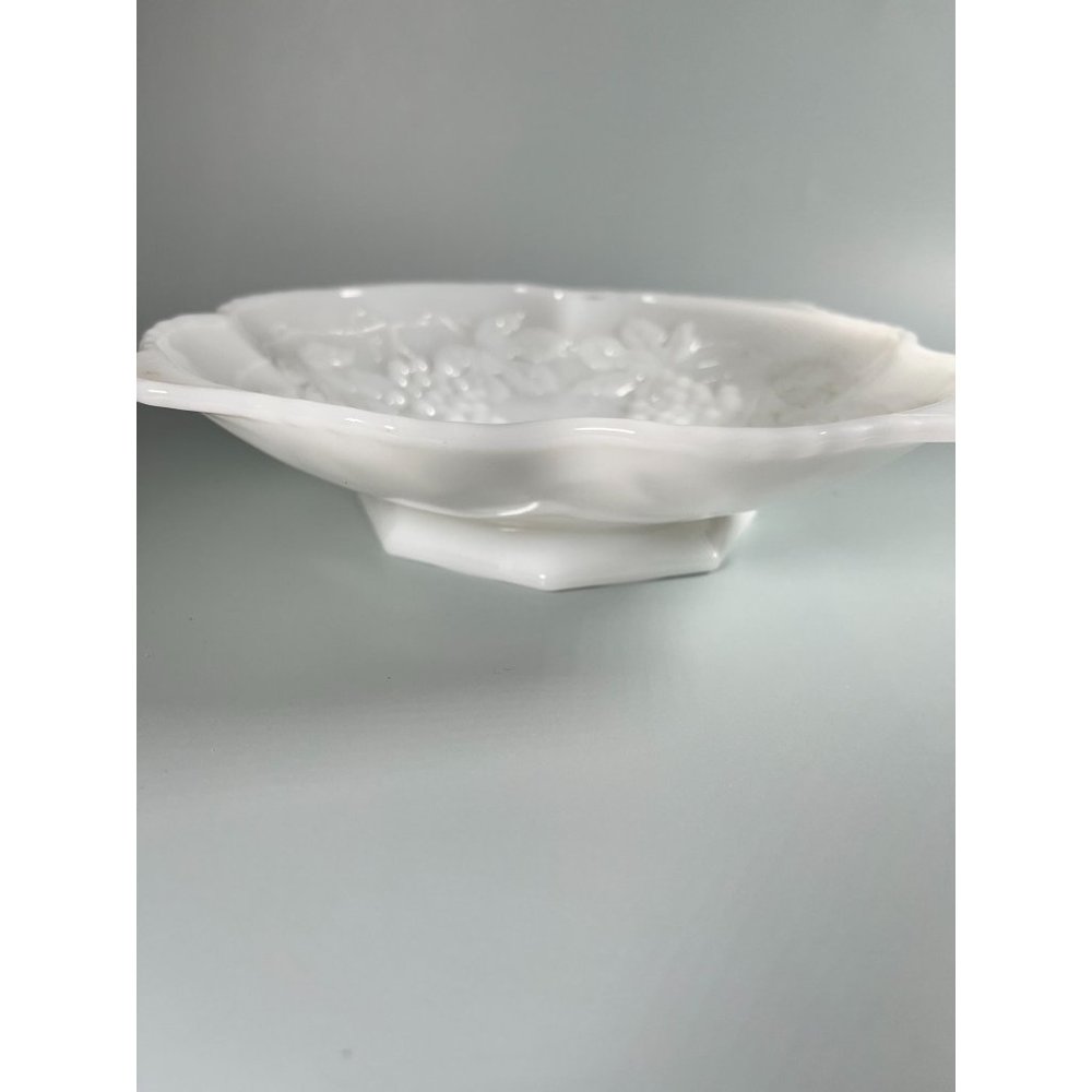 Milk Glass Pedestal Bowl